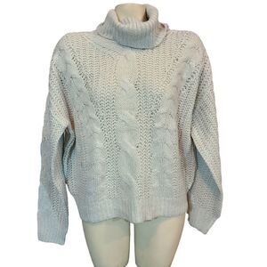 SWEATER SALE 3/$30 Cloth. Beige Cable Knit Turtleneck Size Large